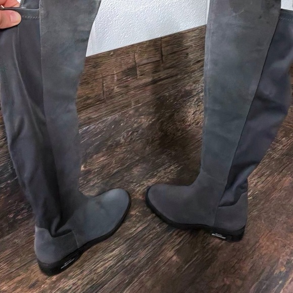 Blondo Shoes - Blondo Charcoal Gray Over the Knee Waterproof Boots